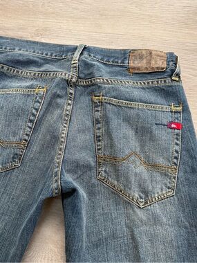 Vintage Quicksilver Quik Jeans Straight Leg Denim Size 32x30 Blue Skater Surf